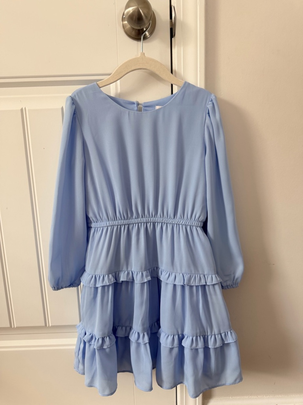 GB girls Light Blue Ruffle Tiered Dress